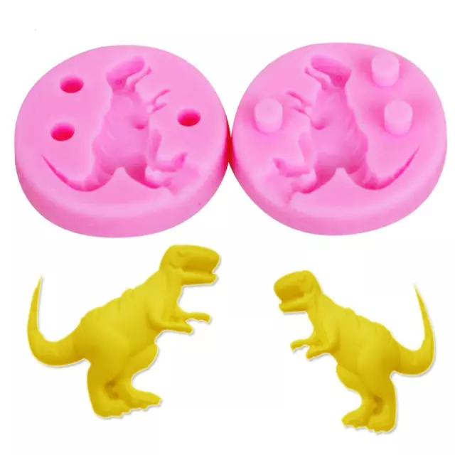 Dinosaur Silicone Cake Topper Mould - Ideal for Chocolate, Fondant, etc.