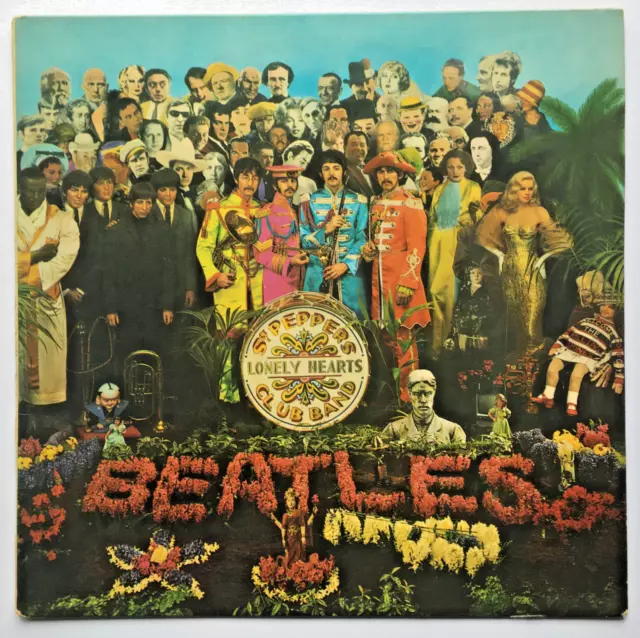 BEATLES "SGT PEPPER" UK MONO 1st PRESS RED & WHITE INNER & CUTOUTS