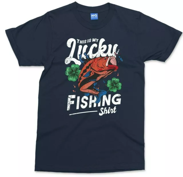 My Lucky Fishing T-shirt Funny Gift for Fisherman Dad Grandad Carp Fish Shirt