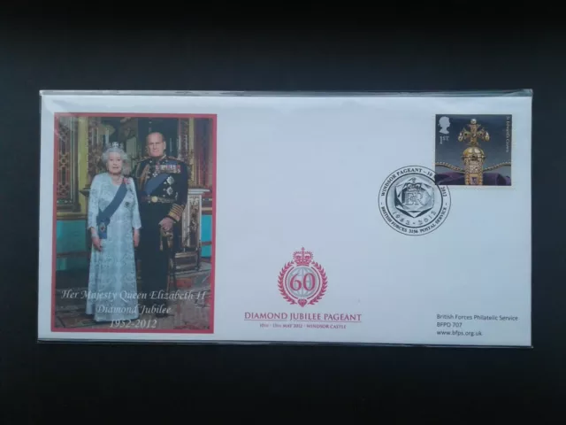 GB commemorative cover Queens Diamond Jubilee pageant 2012 forces handstamp