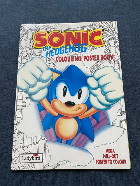 1994 SONIC THE Hedgehog Colouring Poster Book Collectors Item Very Rare Ladybird EUR 232,47 ...
