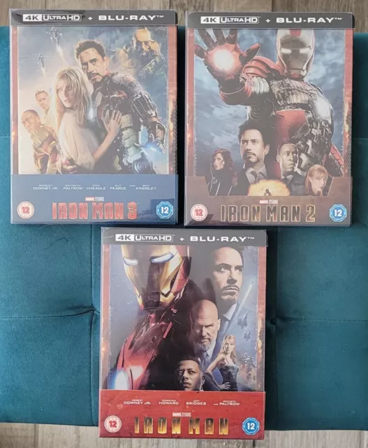Trilogie Iron Man 4K Steelbook Zavvi