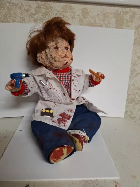 OOAK, Creepy Scientist Doll, Handmade, Halloween Prop, 9 In Tall