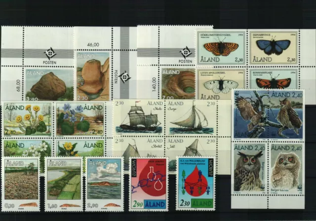 Aland - Briefmarken aus dem verschiedenen Jahren - 1 Steckkarte