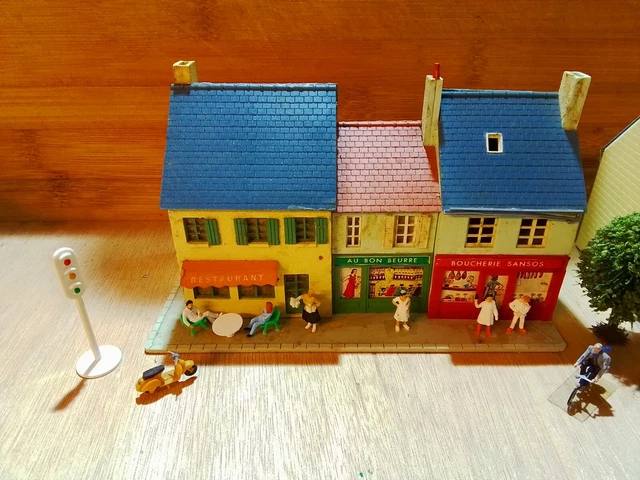 JOUEF 1981 HO - Bloc 3 maisons et commerces - Jouef France - Modélisme