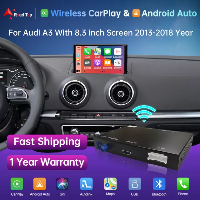 Wireless CarPlay Android Auto Mirrorlink für Audi A3 A4 A5 Q7 MIB 8.3'' Screen