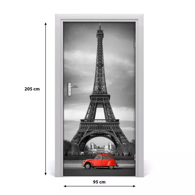 Adhesivo Para Puertas Interior Papel Tapiz Mural 95x205 cm Torre Eiffel adhesiva 2