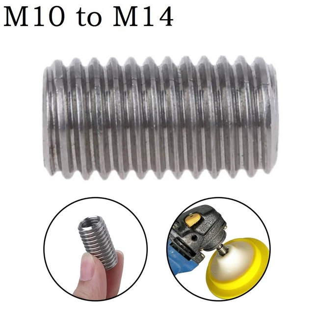 Adaptateur Filetage M10 Vers M14 Pour Meuleuse D'angle - Interface Métal Argenté - Compatible Forets Diamantés