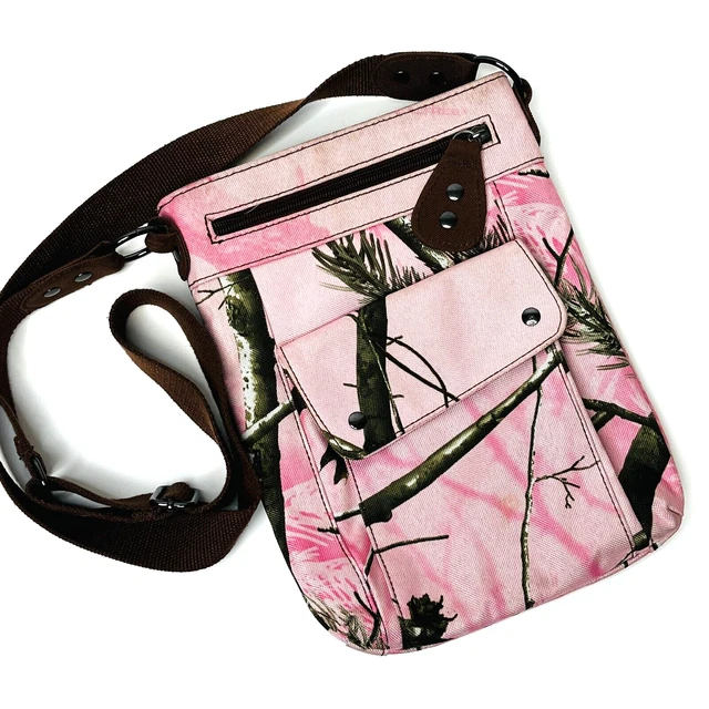Real Tree Cabela's Pink Camo Crossbody Bag