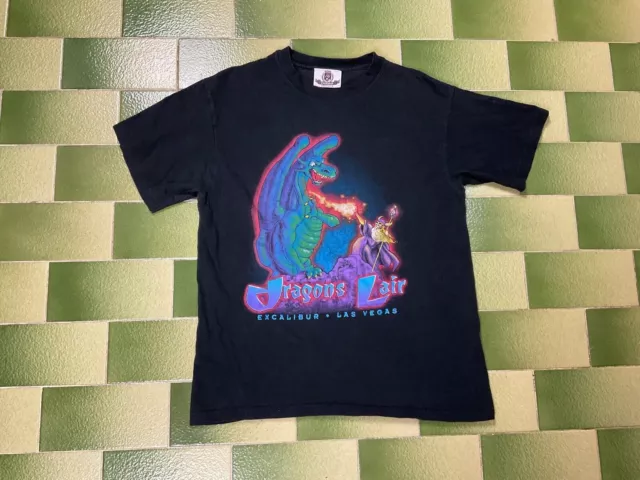 Vintage 90er Jahre Dragons Liar Excalibur Las Vegas T-Shirt Single Stitch...