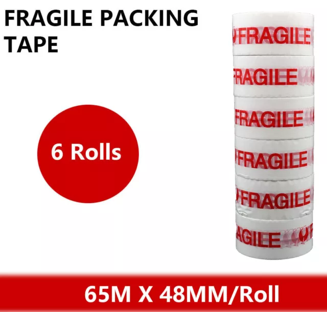 Fragile Tape Heavy Duty  Packing Packaging Sticky Tape 48MM x65M