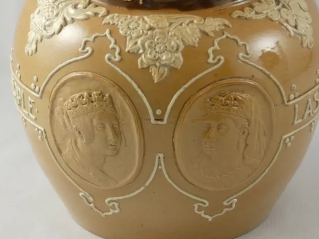 Antique Doulton Lambeth Queen Victoria Diamond Jubilee 1897 Stoneware Large Jug 2