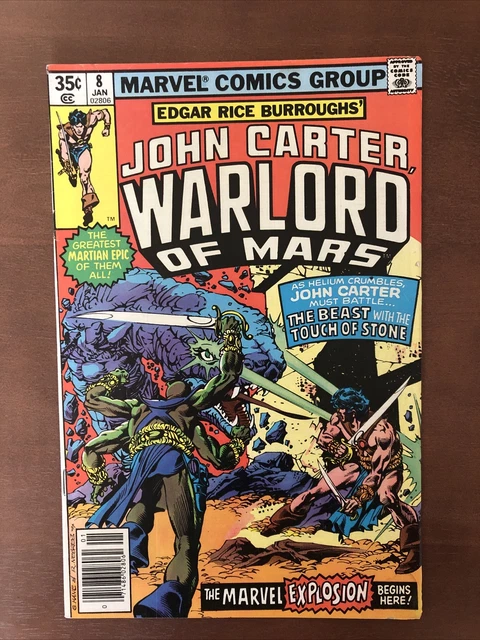 John Carter Warlord Of Mars #8 (1978) 7.0 FN Marvel Key Issue Bronze Age Comic