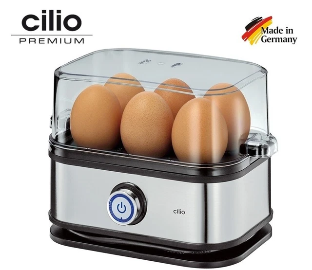 Cuociuova Elettrico Clatronic EK 3321 - Per 7 Uova, Acciaio Inox, 400W, Con Impostazione Durezza E Allarme - Foto 8