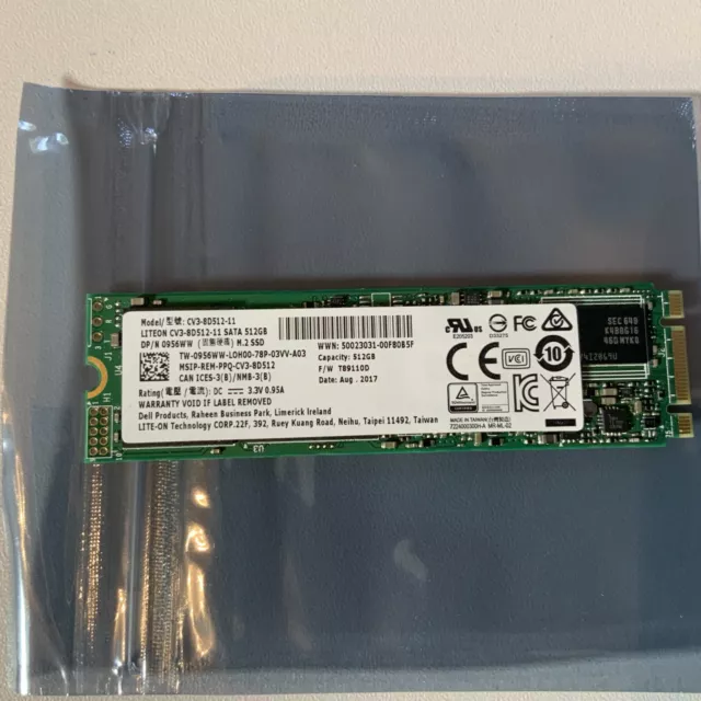 Liteon Ssd 512Gb Cv3-8D512-11 Dpn 0956Ww M.2 2280