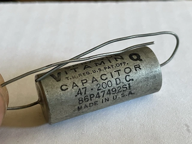 47UF 200V SPRAGUE Axial Capacitor 86P Vitamin Q Tone Audio