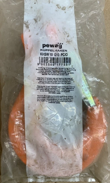 Pewag Winner KHSW 10 G10 PC/0 Clevis Sling Hook With Safety Catch