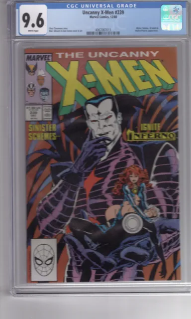 Uncanny x-men #239 (1988) 9.6 CGC W/P 'MR. SINISTER''