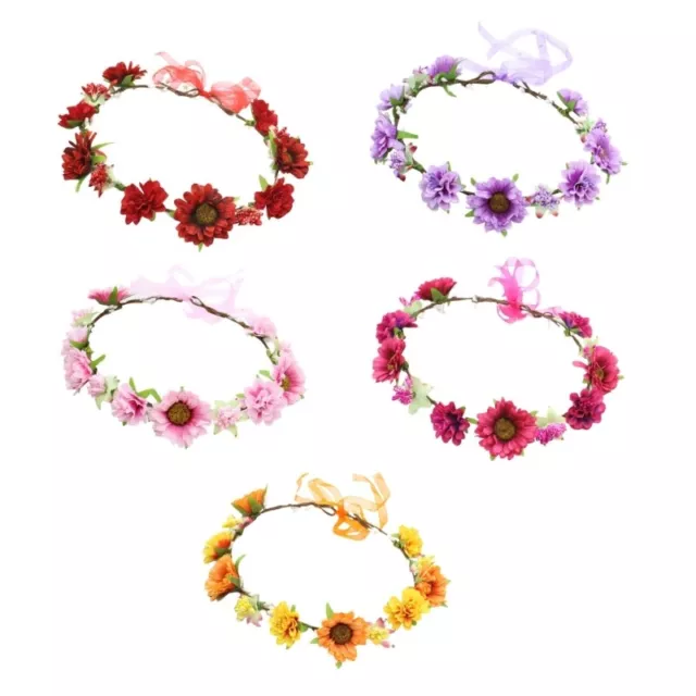 Delicate Flower Hairband for Women Bride Hair Accessory Flower Wreath Headbands