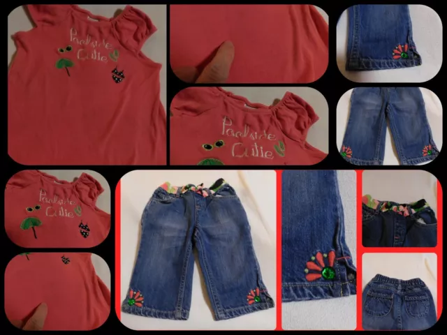 Size 2T 3T Vintage Gymboree Palm Beach Paradise Top & Capris Outfit Summer