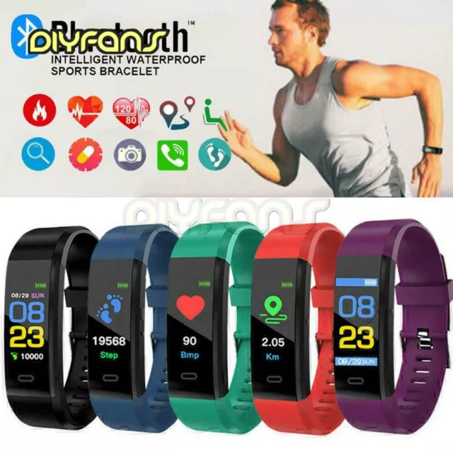 Bluetooth wasserdichte Fitness Smart Watch Aktivität Tracker Armband Armband AHS