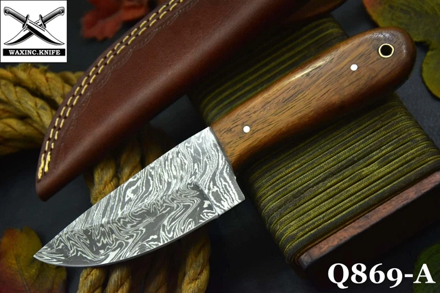 Custom 7.8"OAL Hand Forged Damascus Steel Hunting Knife Handmade (Q869-A)