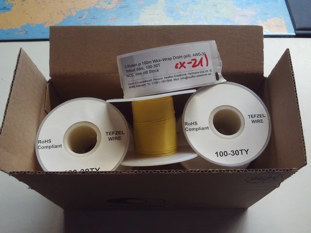 30AWG Kupferdraht – 200 M, Gelb, Für Elektronik & Lötarbeiten
