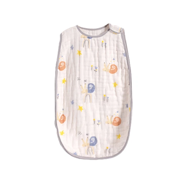Sacos de dormir gasa de seis capas cómodo saco de bebé lavable