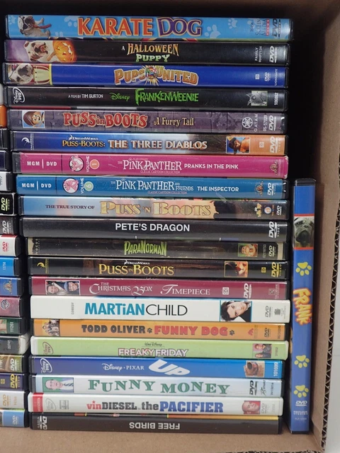 Used Dvd WHOLESALE BOX LOT (40) mixed used DVD movies untested Children Family ...