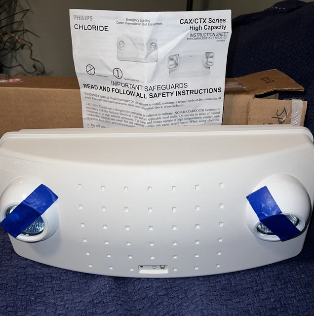 PHILIPS Chloride VA6 Emergency Lighting, Bugeye, 2 Light CAX/CTX Series White
