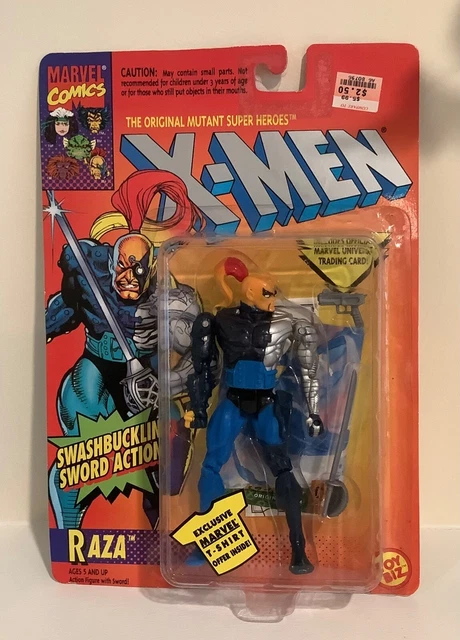 Marvel Comics X-Men Raza Action Figure Swashbuckling Sword Action 1994 NRFP3
