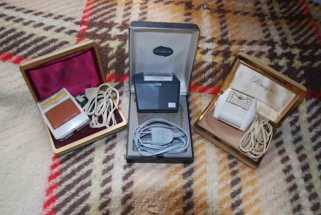 tre rasoi elettrici vintage