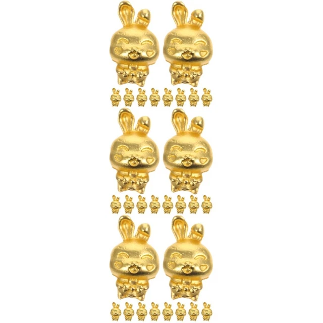 30 Pcs DIY Pendants Necklace Charm 2023 Year Rabbit Zodiac Charms Bracelet