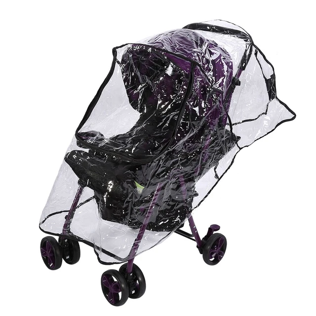 Stroller Rain Cover Pram Rain Cover Waterproof Transparent Can Be Folded For