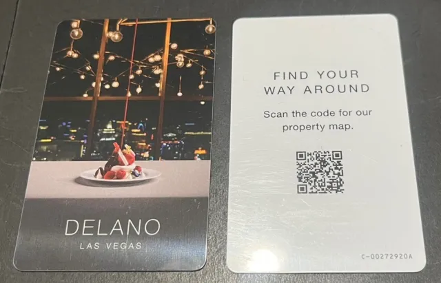 Dessert Plate Skyfall Delano Las Vegas All Suite Hotel Room Key Card Feb. 2024