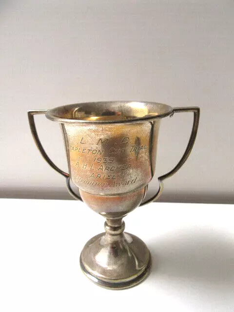 925 Sterling Silver Pokal Trophy L.M.C Cup Trial 1939 ARIEL Stapleton Award Prem