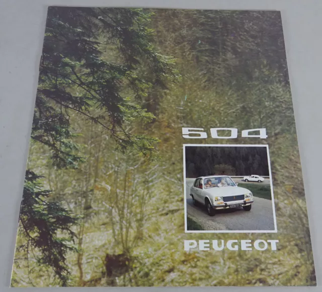 Prospectus / Brochure Peugeot 504 Berline L / Berline Gl & Ti Support 1974