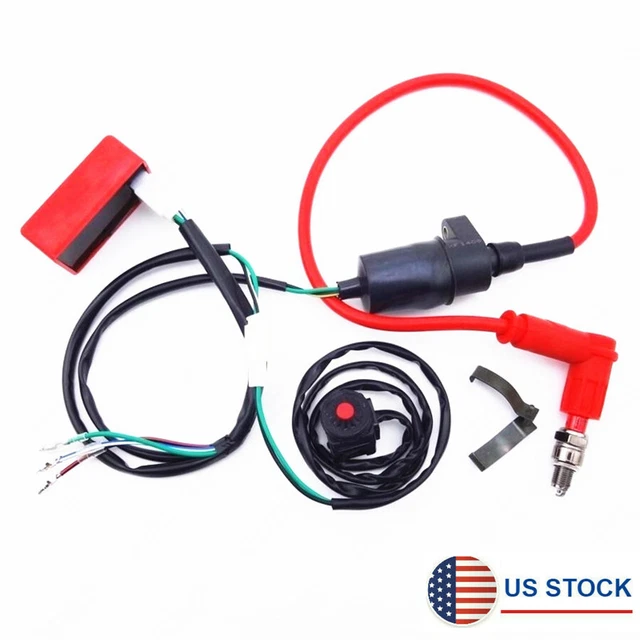 DIRT PIT BIKE Wiring Harness Kill Switch Ignition Coil CDI Set 110 125