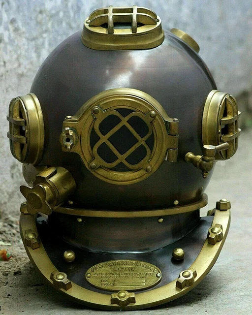 Casque De Plongée Vintage Mark IV Deep Sea Reproduction Laiton - Décoration Ou Cadeau