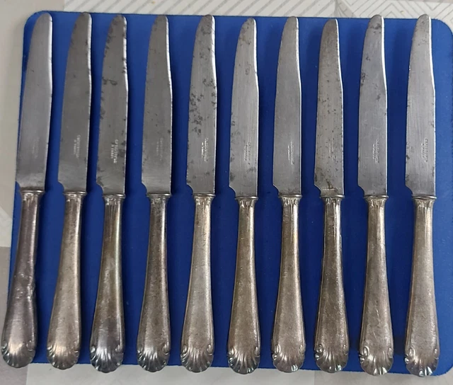 Lot De 12 Couteaux Anciens Avec Emballage D'origine - Thème Poisson - Occasion