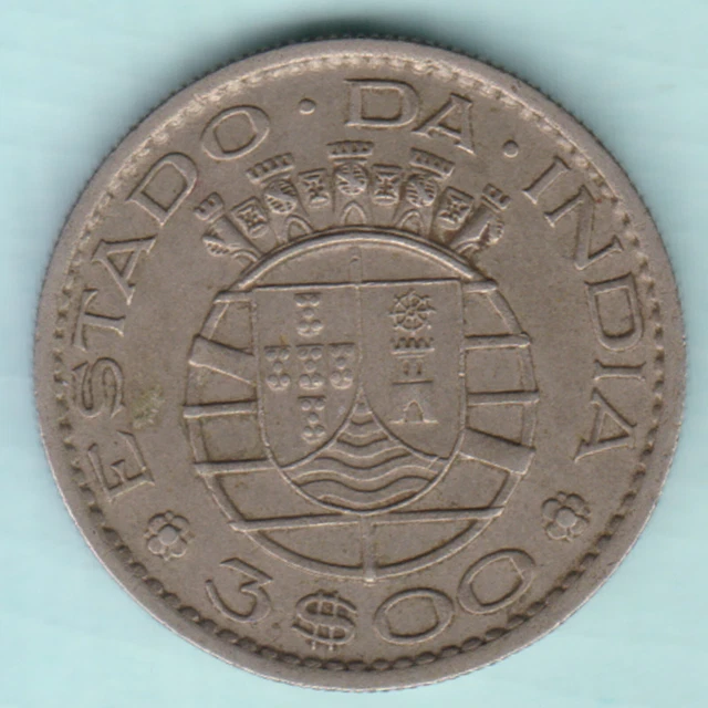 Portuguese India Goa 1959 One Escudos Nickel Coin In Top Grade