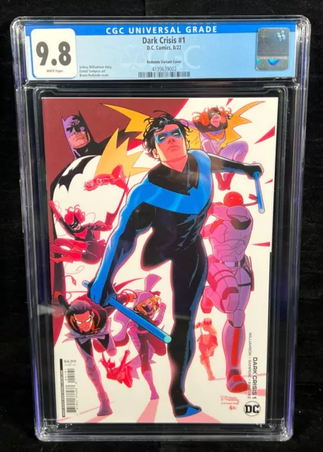 Dark Crisis on Infinite Earths #1 CGC 9.8 2022 DC, BRUNO REDONDO Nightwing Cover