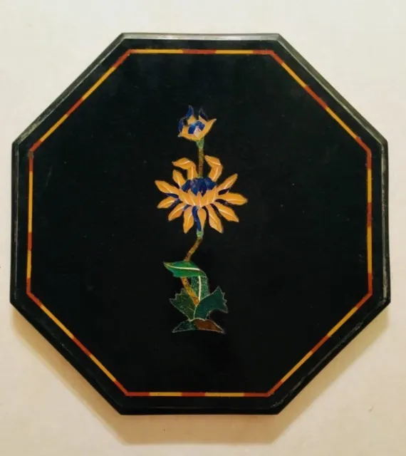 18" marble Table Top marquetry Pietra Dura inlaid work