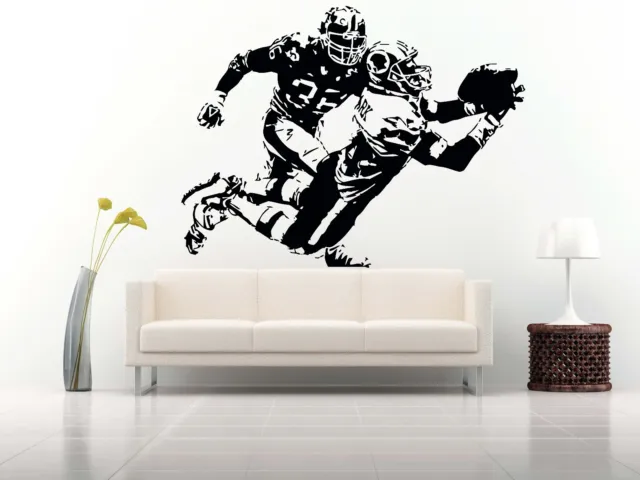 Wall Room Decor Art Vinyl Sticker Mural Decal American Football Sport Fun FI306