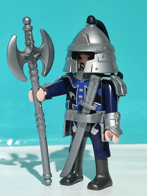 Lot De 2 Figurines Playmobil Médiéval - Guerrier Dragon Asiatique, Barbare, Samouraï, Occasion, Nombreuses Pièces