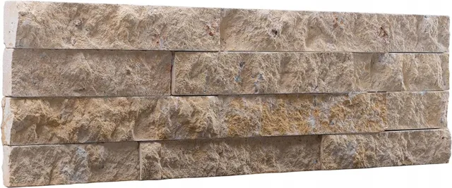 Revestimiento decorativo de pared H16 de piedra natural travertino 50x15cm