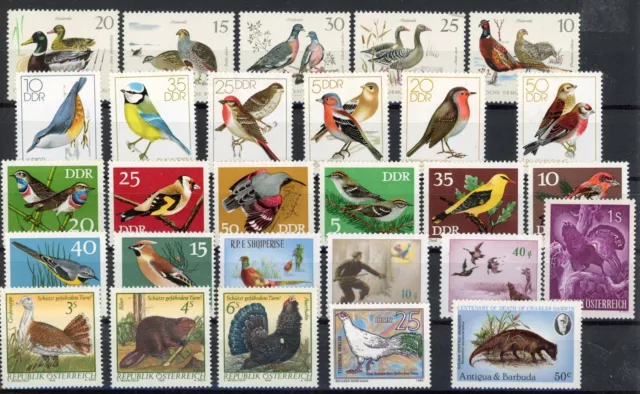 [G80.502] Worldwide : Birds & Fauna - Good Lot Very Fine MNH Stamps