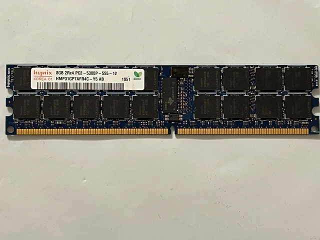 Hynix 8Gb 2Rx4 Pc2-5300P Ecc Server Ram Memory Hmp31Gp7Afr4C-Y5
