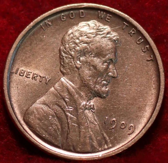 Uncirculated Red 1909 VDB Philadelphia Mint Copper Lincoln Wheat Cent