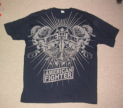 American Fighter T Shirt Xxl, Mma Ufc Bjj Jiu Jitsu Kick Boxing Palestra Ksw Wwe Nuova